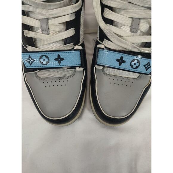 Louis Vuitton 1AC510 Blue/Grey/Black Trainer Sneakers LV Size 9 - US Size 10 SPB main image 6